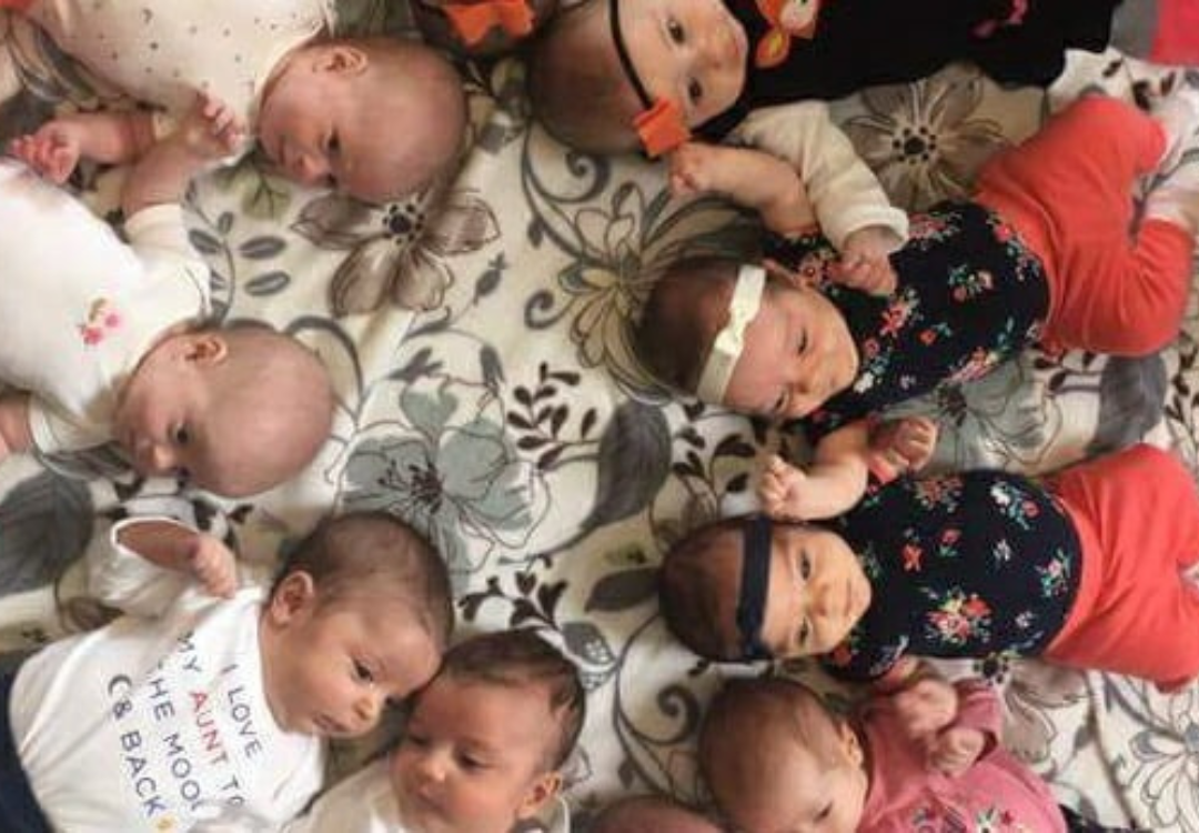 Babies on the floor gathered at multiples support group